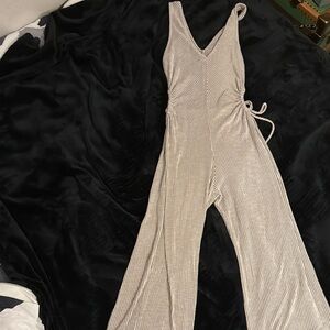 Striped Beige Jumpsuit